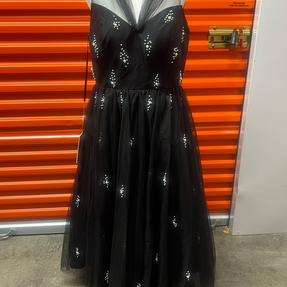 Mac Duggal Black and White Dress